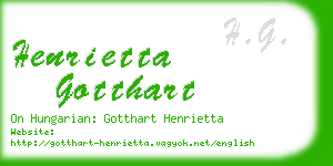 henrietta gotthart business card